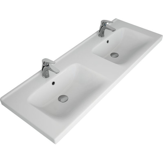 Тумба подвесная с раковиной Dreja W 125 см 99.9400, белый глянец - фото 22