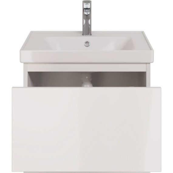 Тумба подвесная с раковиной Dreja Perfecto 60 см 99.0806, белый глянец - фото 5