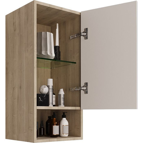 Шкаф подвесной Dreja Perfecto 35 см 99.0815, дуб эврика/белый глянец - фото 4