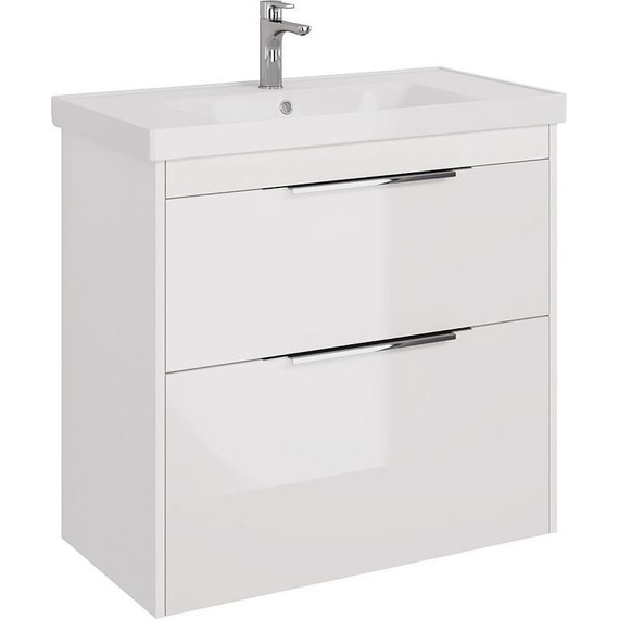 Тумба подвесная с раковиной Dreja Prime 90 см 99.9302, белый глянец - фото 5