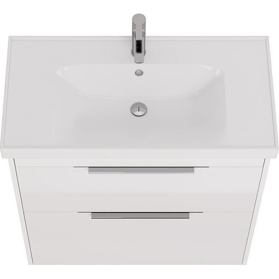 Тумба подвесная с раковиной Dreja Prime 90 см 99.9302, белый глянец - фото 9