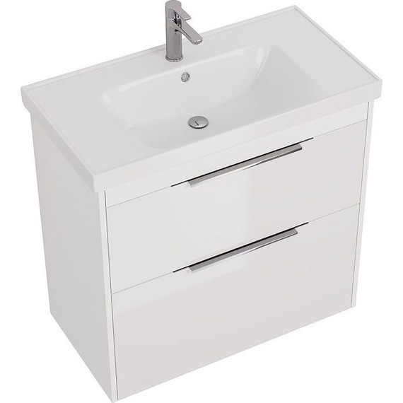 Тумба подвесная с раковиной Dreja Prime 90 см 99.9302, белый глянец - фото 11