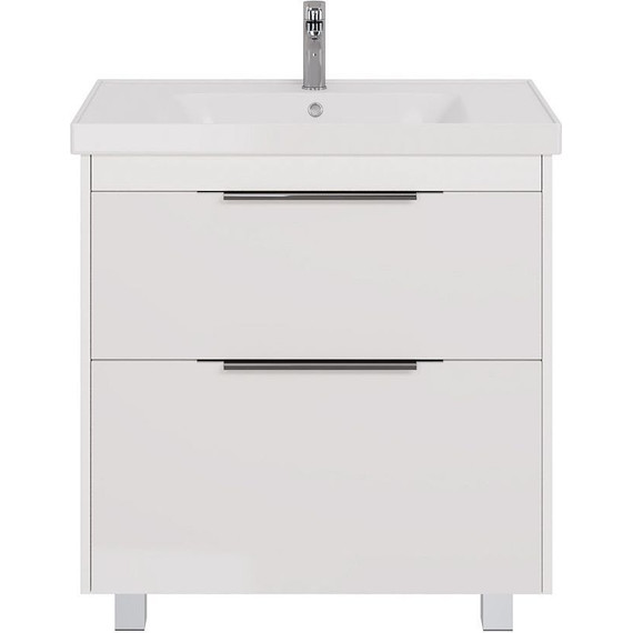 Тумба подвесная с раковиной Dreja Prime 90 см 99.9302, белый глянец - фото 13