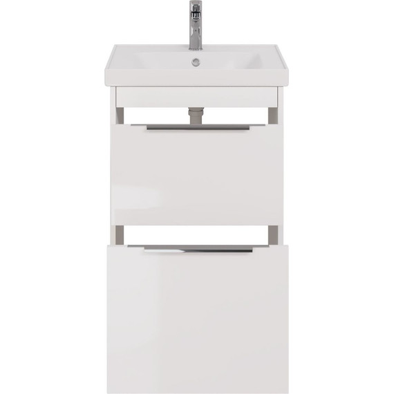 Тумба подвесная с раковиной Dreja Prime 60 см 99.9300, белый глянец - фото 4