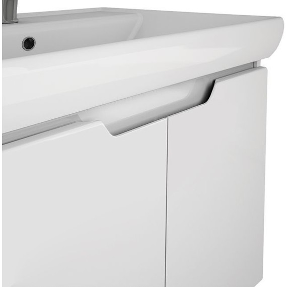 Тумба подвесная с раковиной Dreja Q 70 см 99.1002, белый глянец - фото 6