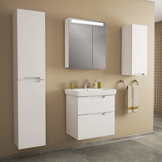 Тумба подвесная с раковиной Dreja Q 70 см 99.0002, белый глянец - фото 4