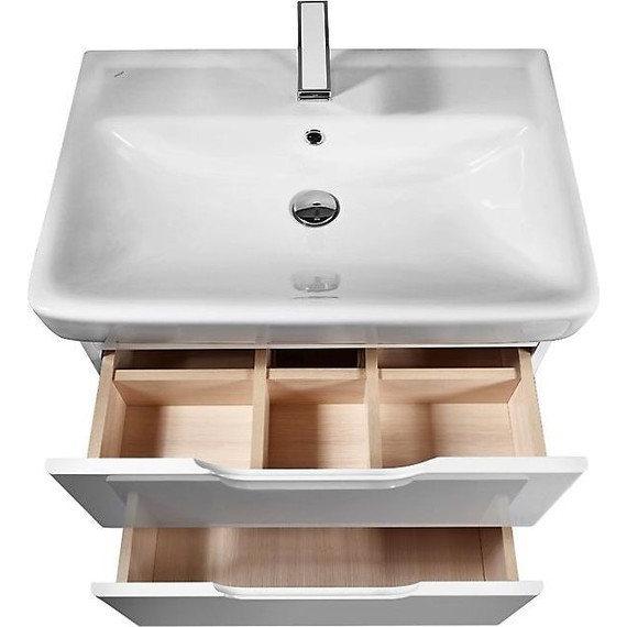 Тумба подвесная с раковиной Dreja Q 70 см 99.0002, белый глянец - фото 3