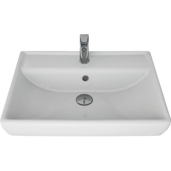 Тумба напольная с раковиной Dreja Q Plus 60 см 99.1004, белый глянец - фото 12