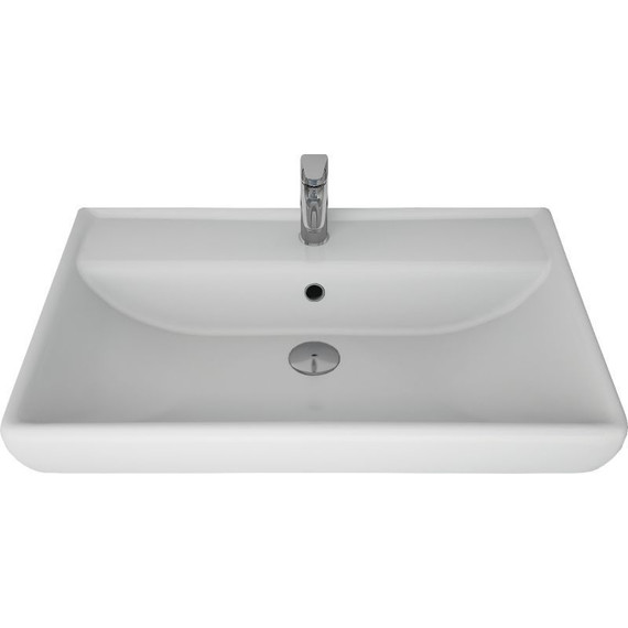 Тумба подвесная с раковиной Dreja Q 70 см 99.1002, белый глянец - фото 11