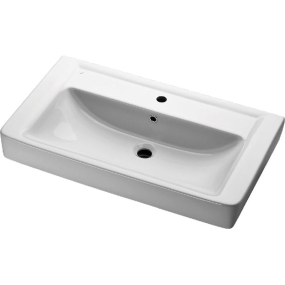 Тумба напольная с раковиной Dreja Q Plus 80 см 99.1006, белый глянец - фото 11