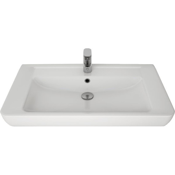 Тумба подвесная с раковиной Dreja Q 80 см 99.0003, белый глянец - фото 7