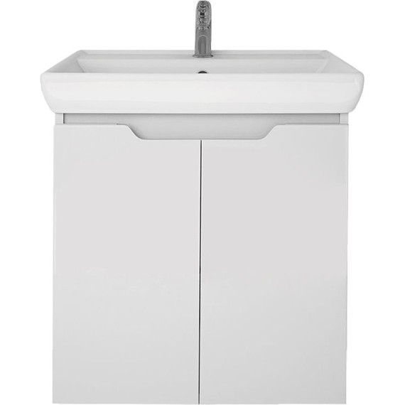 Тумба напольная с раковиной Dreja Q Plus 60 см 99.1004, белый глянец - фото 3