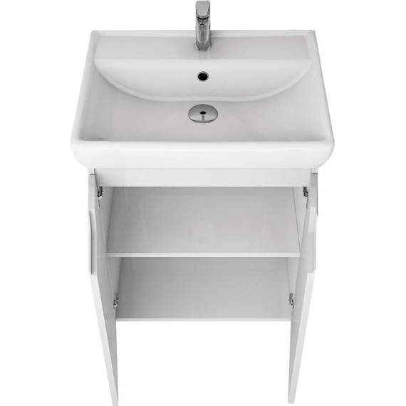 Тумба напольная с раковиной Dreja Q Plus 60 см 99.1004, белый глянец - фото 8