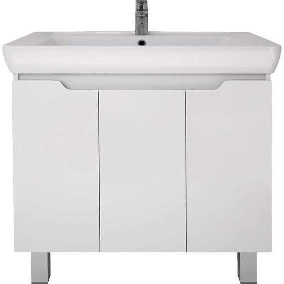 Тумба напольная с раковиной Dreja Q Plus 80 см 99.1006, белый глянец - фото 7