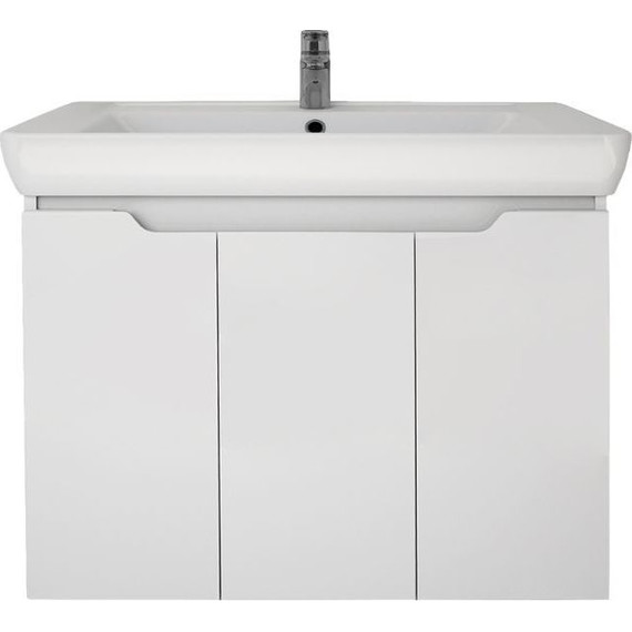 Тумба напольная с раковиной Dreja Q Plus 80 см 99.1006, белый глянец - фото 8