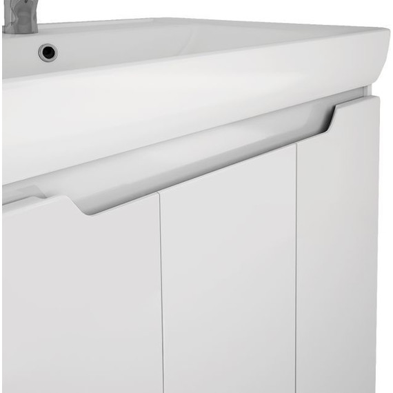 Тумба напольная с раковиной Dreja Q Plus 80 см 99.1006, белый глянец - фото 3