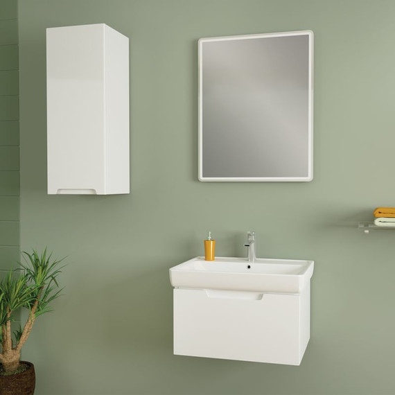 Зеркало Dreja Tiny 60 см 99.9022, белый - фото 3