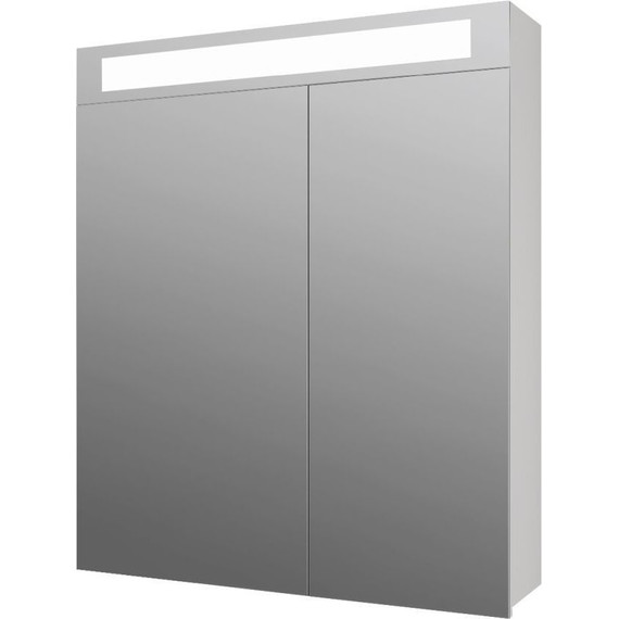 Зеркало-шкаф Dreja Uni Led 70 см 99.9002, белый глянец - фото 
