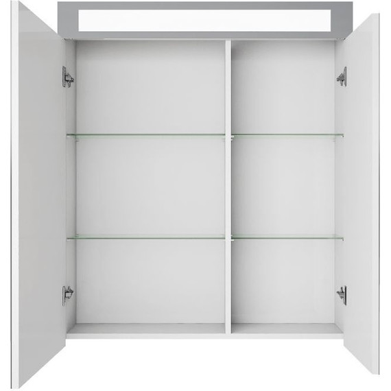 Зеркало-шкаф Dreja Uni Led 70 см 99.9002, белый глянец - фото 6