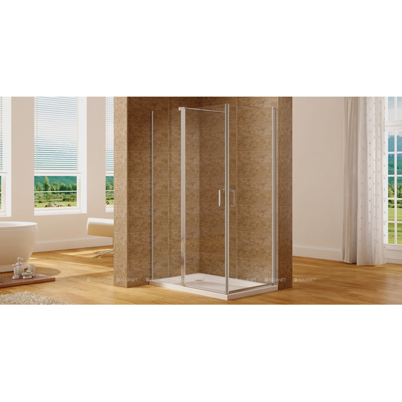 Душевое ограждение Aquanet Cinetic AE12-N-120H190U-CT+AE12-N-80H190U-CT 120х80 см, хром/прозрачное - фото 3