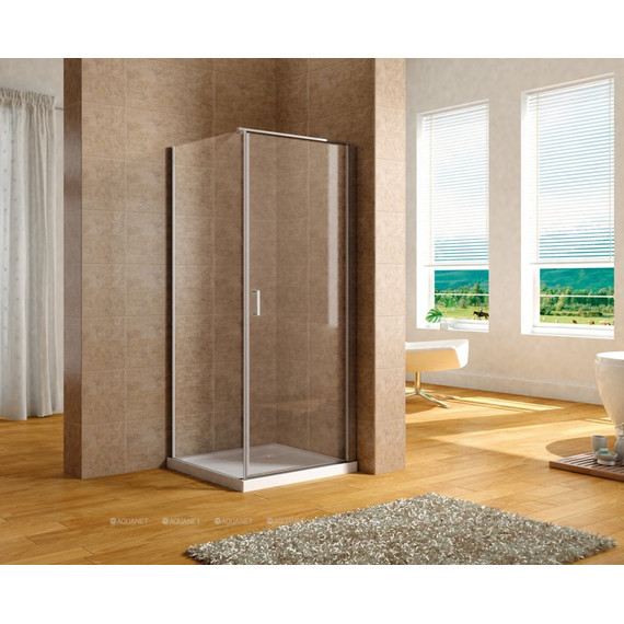 Душевое ограждение Aquanet Cinetic AE12-N-80H190U-CT+AE12-F-90H190U-CT 80х90 см, хром/прозрачное - фото 3