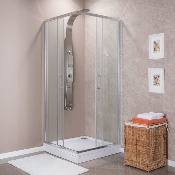 Душевое ограждение Aquanet Alfa Cube NAA1142 100x100 см, хром/прозрачное - фото 9