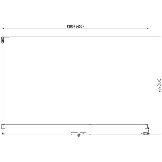 Душевое ограждение Aquanet Beta NWD1231 140х80 см (стекло 8 мм), хром/прозрачное L - фото 7