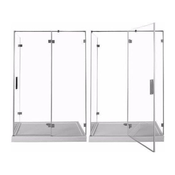 Душевое ограждение Aquanet Beta NWD1231 150х80 см (стекло 8 мм), хром/прозрачное L - фото 4