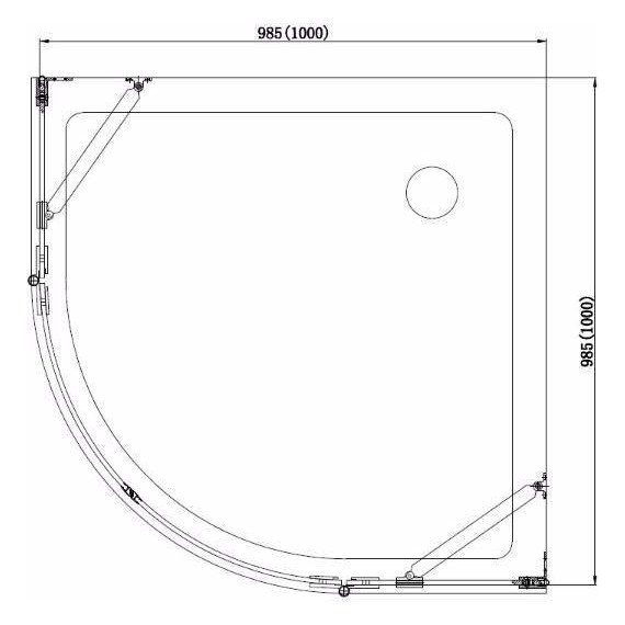 Душевое ограждение Aquanet Beta NWD2242 100 см (стекло 8 мм), хром/прозрачное - фото 7