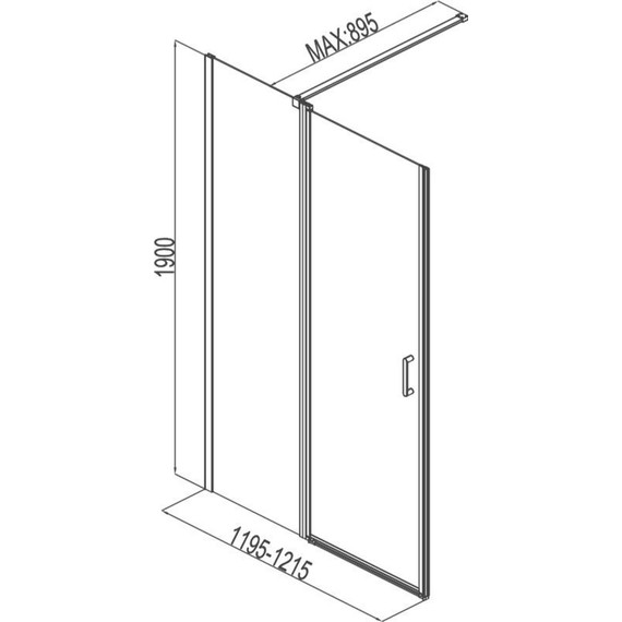 Душевая дверь Aquanet Cinetic AE12-N-120H190U-CT 120 см, хром/прозрачное - фото 5