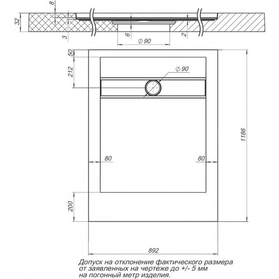 Каменный поддон Aquanet Delight 120x90 см 260110 - фото, картинка 11 Каменный поддон Aquanet Delight 120x90 см 260110 - фото 11