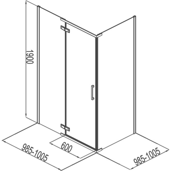 Душевое ограждение Aquanet Logic C1000 AE32-S-100x100U-CT 100 см, хром/прозрачное - фото 3
