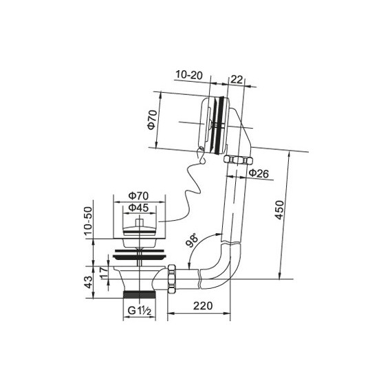 Слив-перелив BelBagno BB-OVF-02-BRN, бронза - фото, картинка 2 Слив-перелив BelBagno BB-OVF-02-BRN, бронза - фото 2