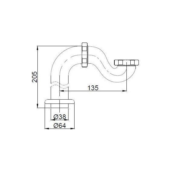 Гидрозатвор BelBagno BB567-01-TI-ORO, золото - фото 2