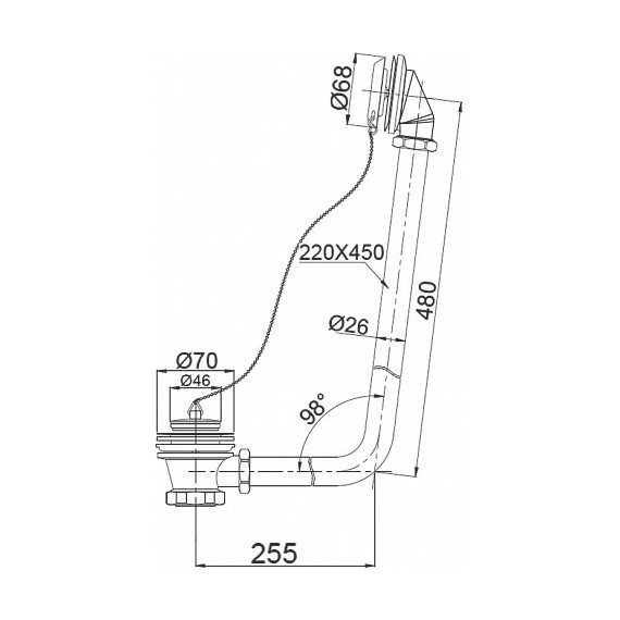 Слив-перелив BelBagno BB567-OVF-BRN, бронза - фото, картинка 2 Слив-перелив BelBagno BB567-OVF-BRN, бронза - фото 2
