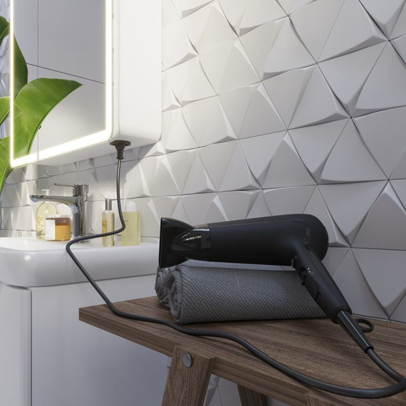 Зеркало-шкаф Dreja Point Led 70 см 99.9033, белый глянец - фото 10