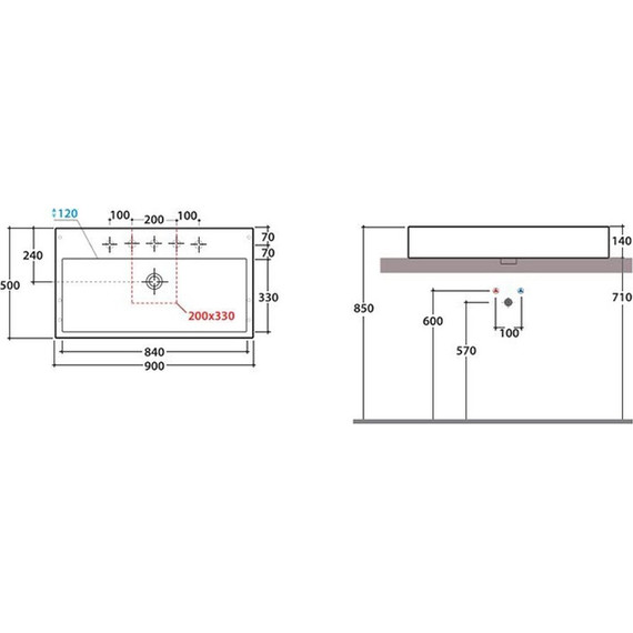 Раковина-чаша Globo Classic 90 см SCQ91.BI*1 - фото, картинка 2 Раковина-чаша Globo Classic 90 см SCQ91.BI*1 - фото 2