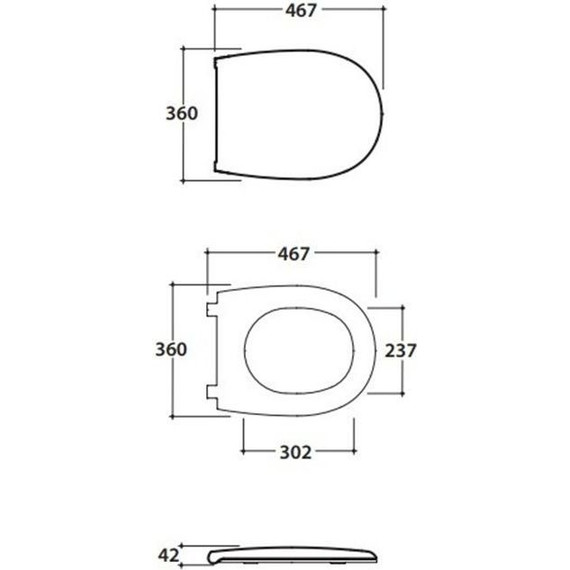 Сиденье с крышкой для унитаза Globo Grace микролифт GR022bi - фото 2