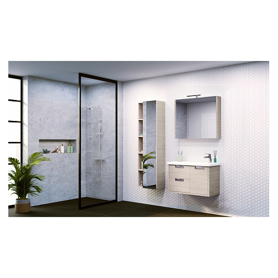 Тумба подвесная с раковиной Roca Etna 80 см 857301445, дуб верона - фото, картинка 3 Тумба подвесная с раковиной Roca Etna 80 см 857301445, дуб верона - фото 3