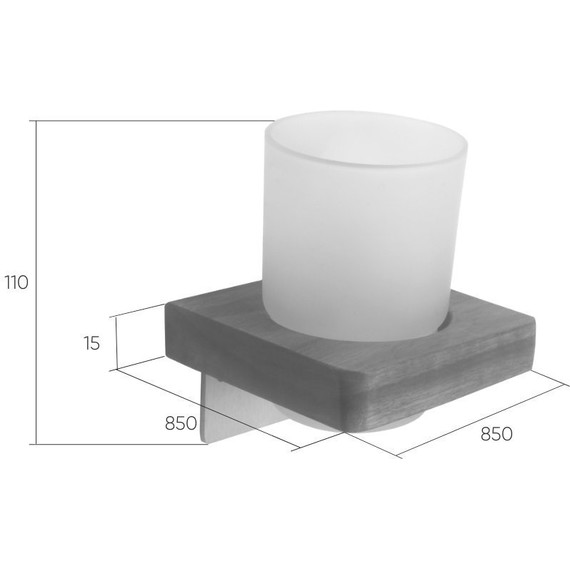 Стакан для зубных щеток Bronze de luxe Forest 10704C, цвет орех/хром матовый - фото 4