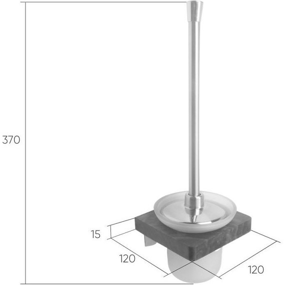 Ёршик для унитаза Bronze de luxe Forest 10706C, цвет орех/хром матовый - фото 3