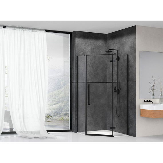 Душевое ограждение Abber Ewiges Wasser 80х80 см AG05080B, черный/прозрачное - фото 3