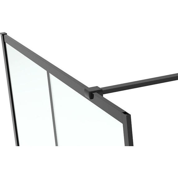 Душевая перегородка Abber Immer Offen 100 см AG62100B, черный/прозрачное - фото 3