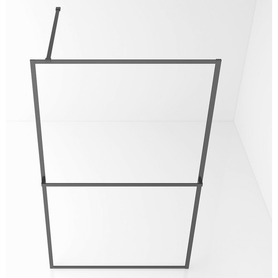 Душевая перегородка Abber Immer Offen 100 см AG60100B, черный/прозрачное - фото 2