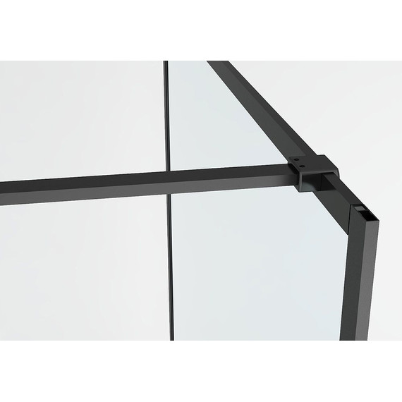 Душевая перегородка Abber Immer Offen 100 см AG60100B, черный/прозрачное - фото 6