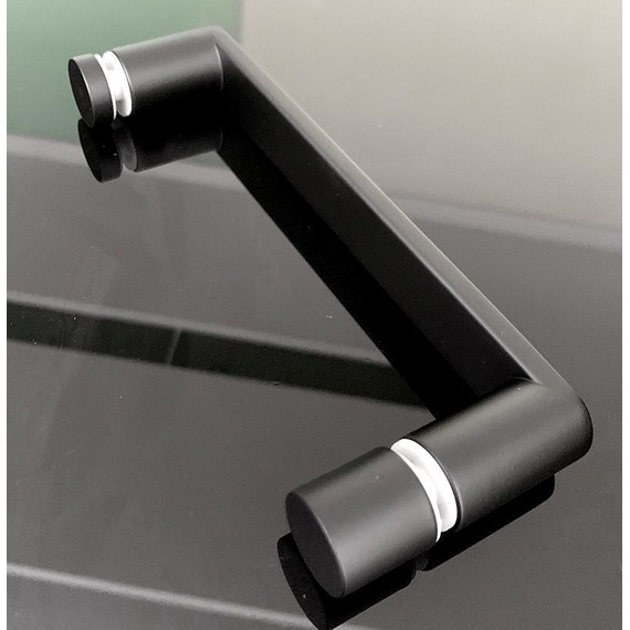 Душевое ограждение Abber Schwarzer Diamant 80х80 см AG01080B, черный/прозрачное - фото 4