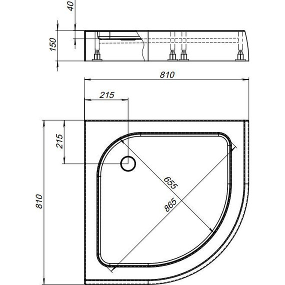 Поддон Aquanet HX515 80x80 см 180695 - фото, картинка 8 Поддон Aquanet HX515 80x80 см 180695 - фото 8