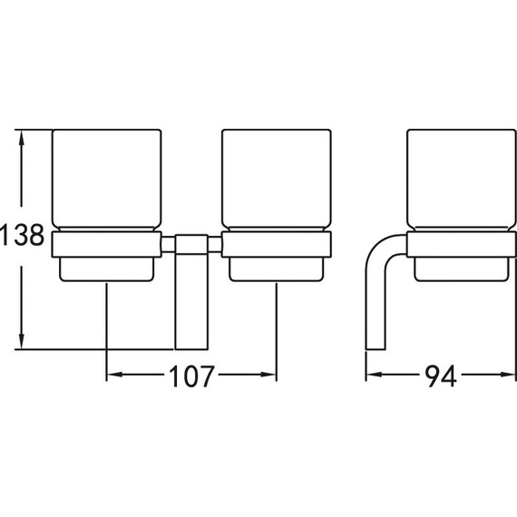 Стакан двойной для зубных щеток Cezares Ultima CZR-F-8930A - фото 2