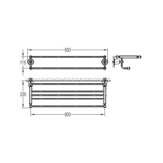 Полка для полотенец Cezares Liberty CZR-F-8980 - фото 3
