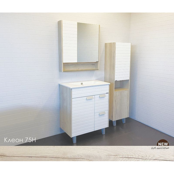 Пенал подвесной Comforty Клеон 40 см, дуб дымчатый - фото 4